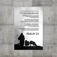Bible Verses Silver Psalm 23 Canvas Poster Bedroom Decor Sports Landscape Office Room Decor Poster