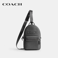 COACH กระเป๋าคาดอกรุ่น Charter Pack With Coach Graphic CV930 CHR สีเทา