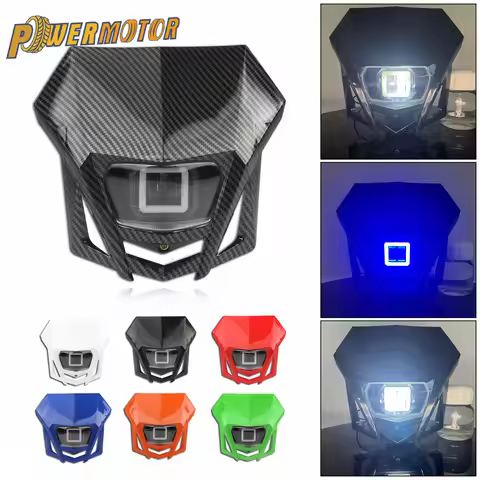 Universal Motorcycle LED Headlight for KTM Yamaha Kawasaki Suzuki Honda KLX CRF WR YZ 250 450 Fairin