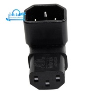 IEC Male C14 to Up Right Angled 90 Degree IEC Female C13 Power Extension Adapter