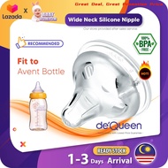 [LazChoice] deQueen Puting Teat Nipple Anti Colic For All Wide Neck Pacifier Bottle Botol Susu BPA F