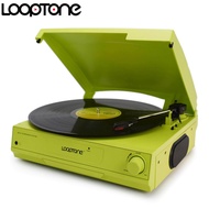 LoopTone 33/45/78 RPM Vinyl LP Record Player Turntable Players 2*3W Built-in Speakers Headphone Jack