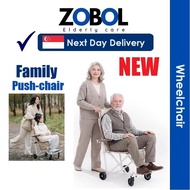 Foldable Lightweight Aluminium wheelchair push chair pushchair for elderly and senior