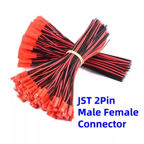 10pcs JST 2Pin Male Female Connector Wire 22AWG JST 2P Plug Jack DIY Electrical Cable For LED Lamp S