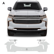 ฟิล์มรถยนต์แบบใสสำหรับ Chevrolet Tahoe 2021-2023 Airspeed TPU 3ชิ้นฟิล์มป้องกันรถใสฟิล์มป้องกันรถอุป