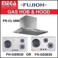FUJIOH BUNDLE: FR-CL1890 HOOD &amp; FH-GS5035 SVSS 3-BURNER GAS HOB or FH-GS5030 SVSS 3-BURNER GAS HOB