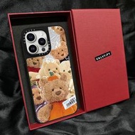 『開心樂購』【C家】i聯名Jellycat可愛玩偶小熊磁吸MagSafe適用蘋蜾16ProMax手嘰殼新款iPhone1