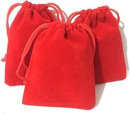 6PCS Red Dust-Proof Drawstring Storage Pouch Bag Reusable Flannel Drawstring Bags Shoe Gifts Jewelry Clothes Storage Pouches Space Saver Organizer For Travel Household (12 x 4 inch, Not Washable)
