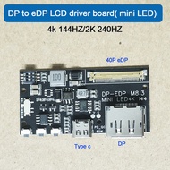 DP to eDP 4K 144Hz/2k 240Hz mini LED driver board for portable monitor