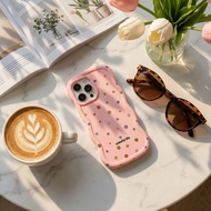 For OPPO Reno 14F 13F PRO A78 Realme N63 C55 Color Dots Silicone Wavy Casing Cover Protective Case