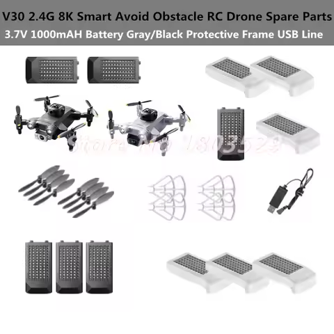 4DRC V30 RC Drone Battery V30 Dron Battery Quadcopter Spare Parts 3.7V 1000mAH Battery Protect Frame