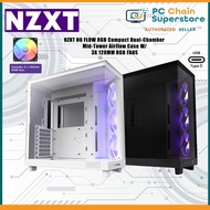 NZXT H6 Flow RGB Compact Dual-Chamber Mid-Tower Airflow Case with 3x RGB Fans , Type C USB Port