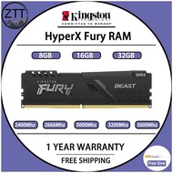 DDR4หน่วยความจำ HyperX FURY 2666MHz 8GB 2400MHz 16GB 3200MHz หน่วยความจำเดสก์ท็อปแรม DIMM 288-Pin หน
