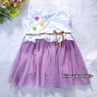 Dress anak cewek 1 2 tahun baju anak perempuan pakaian anak brokat tutu bunga mutiara / dress pesta baju pesta