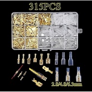 315PCS Penyambung Wayar Elektrik Kabel Insulated Seal Crimp Terminal 2.8/4.8/6.3mm Electrical Wire C