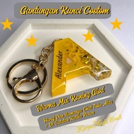 GANTUNGAN *Name Keychain Initial Bag Keychain Keychain Letter Box Keychain Key chain Motorcycle Key 