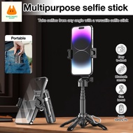 【Agate Design】Mini Handheld Stand Live Broadcast Bracket 3in1 Foldable Handheld Selfie Stick 手机自拍杆