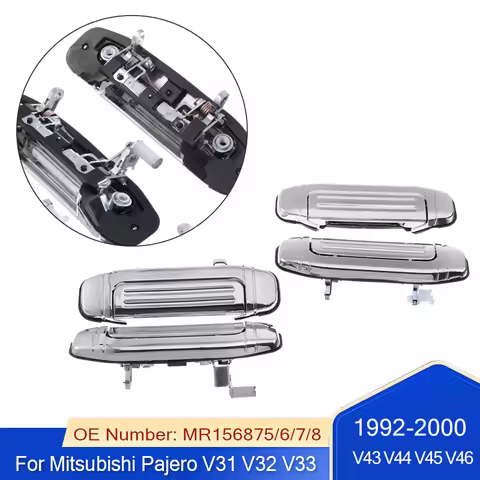 Front Rear Left Right Car Outer Exterior Door Handles Chrome For Mitsubishi Pajero V31 V32 V33 V43 V