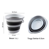 Inaso Ember Lipat Keranjang Baju Plastik Tempat Penyimpanan Cucian Pakaian Kotor Ember Pel Lipat Ker