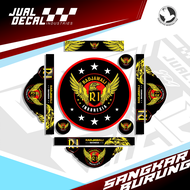 Stiker Sangkar Burung Lovebird RI Indonesia Decal Tebok Love Bird RAJAWALI Kandang Bulat Bisa Custom