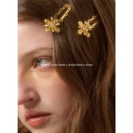 Have u shop Ancient Greece Handmade Diamond Retro Flower Metal Bangs Clip Hairpin Hair Accessories B