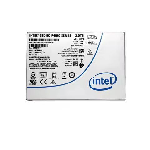 Used SSD DC P4510 2TB U.2 NVMe 2.5 Inch Server Enterprise Solid State Drive Original For INTL SSDPE2