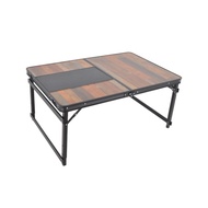 LIFECODE 黑電木加寬鋁合金BBQ燒烤桌/折疊桌(120*80cm)-附背袋