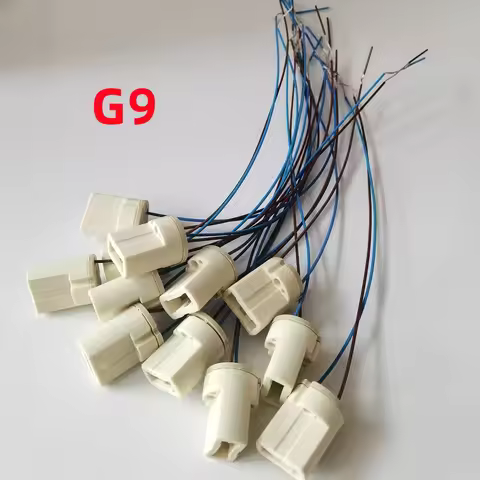 G9 Lamp Base Ceramic Connector Socket G9 Type Lamp Holder for LED Halogen Bulb Light