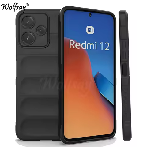 Shockproof Phone Case For Redmi 12 5G Case Bumper Anti-Slip Silicone Full Edge Back Cover For Redmi 
