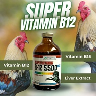 SUPER VITAMIN B12 5500MCG with Liver Extract - Vitamin B12 + B15 for Gamefowl (Kondisyon ng Manok)