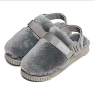 [全新] [僅試穿] SHAKA 毛茸茸涼鞋 拖鞋 木炭灰色 (25cm)