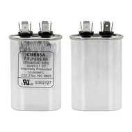 7.5 uF±5% 7.5 MFD Capacitor 370/440V AC CBB65 Dual Run Circular Start Capacitor for AC Motor Run, Fa