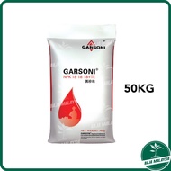 GARSONI NPK 18-18-18+TE 50kg With Fulvic Acid High Nutrient Compound Fertilizer Baja Subur Tanaman B