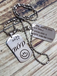 Dây chuyền thẻ bài Dogtag U.S - khắc nội dung theo yêu cầu