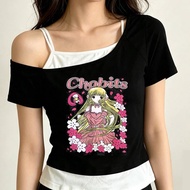Chobits cropped top female y2k gyaru emo t-shirt dollette cheap y2k