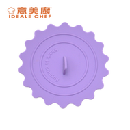 意美廚 - 矽膠花邊杯蓋/碗蓋 11cm - 紫色 (HD200004-11U)