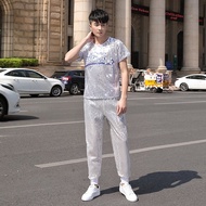 Shiny Sequin Dance Suit for Men Performances