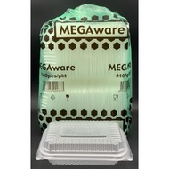MEGAWARE- medium PP1/ PP2 Lunch Box [ 100pcs± ] Disposable Plastic Food Box - PP