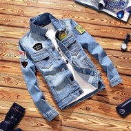 denim jean jacket for men Men's Denim Jacket High Quality Fashion Jeans Jackets Slim Fit Casual Mens Jean Clothing
