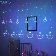 YARIS Diwali Light, USB Plug Heart Shape Curtain Light, Muslims Festival Happy Diwali Brilliant Nigh