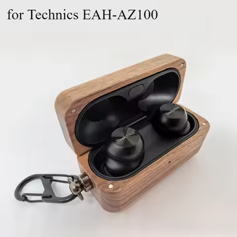 Solid Wood Walnut Protective Case For Technics EAH-AZ100 Case Wireless Bluetooth Earphone Protective