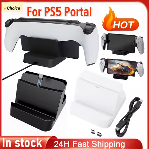 Handheld Console Charger with Type C Head Game Console Charger Dock Charging Stand for PS5 Portal fo