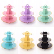 3-TIER Cupcake Stand with Plain Floral Pattern 3-TIER Cupcake Stand with Floral Pattern 3-TIER Cupca