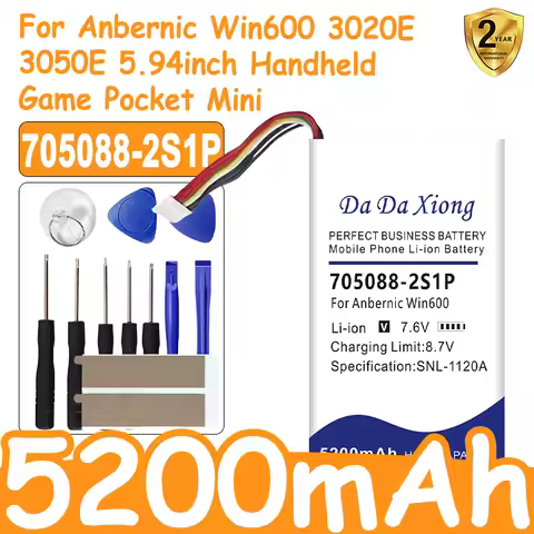 100% New 5200mAh 705088-2S1P FL704986-2S Battery For Anbernic Win600 3020E 3050E 5.94inch Handheld G