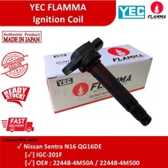 YEC FLAMMA Ignition Coil IGC-201F Nissan Sentra N16 QG16DE (22448-4M50A / 22448-4M500)