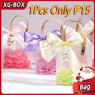 PVC Frosted Gift Bag Transparent Tote Bag with Handle Wedding Souvenir Birthday Loot Bag Giveaway
