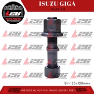 128mm Isuzu Giga V10 truck HUB BOLT and NUT REAR TYPE BN-180