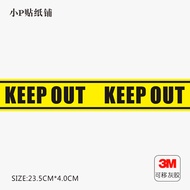 Large warning signs keep out rimowa luggage box travel box trolley Box sticker Waterproof 3M Sticker