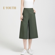 Eyouth 1096 Women Soft-Stretch Midi Culottes 3/4 pants