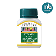 [Exp: Oct 2026] 21ST CENTURY VITAMIN C 500MG PROLONGED RELEASE TABLETS 90S